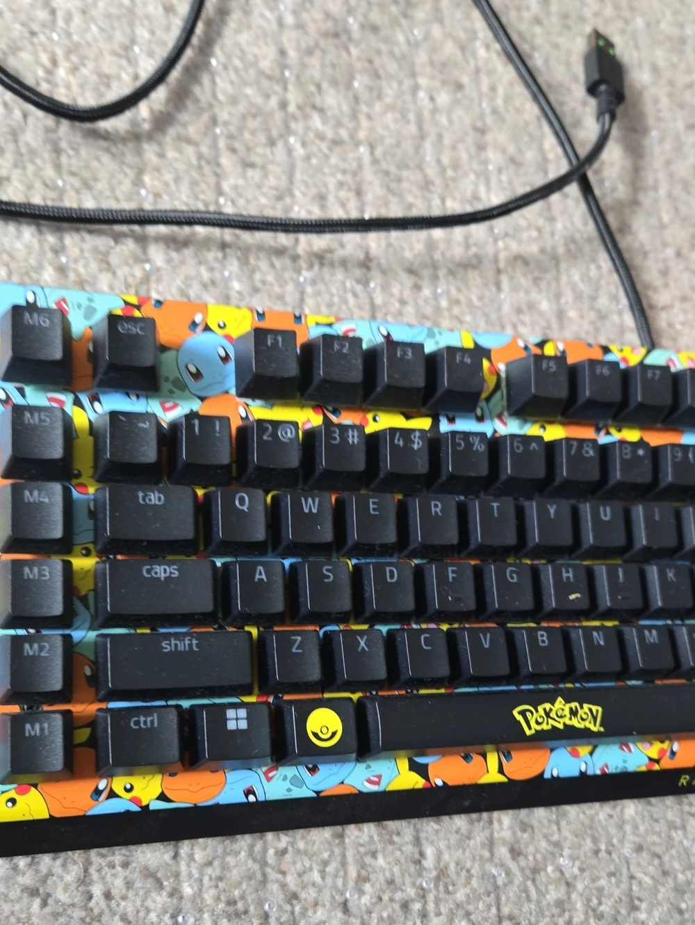 Razer Pikachu Themed Wired Keyboard & Mouse Set - Yellow/Black/Blue